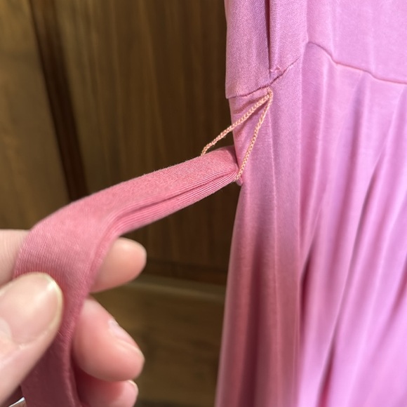 Pink Silk Banana Republic Midi Dress, size L - Picture 5 of 8